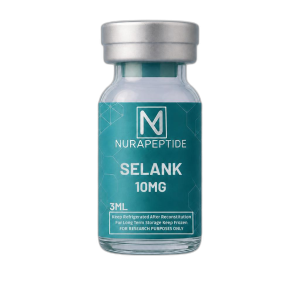 Nura Peptide Selank Research Compound Nura Peptide Selank verified purity laboratory research vial.