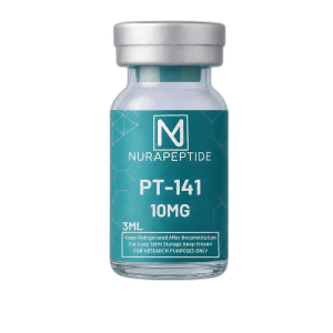 Nura Peptide PT-141 Research Compound Nura Peptide PT-141 specialized laboratory validation research vial.