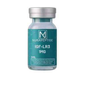 Nura Peptide IGF1-LR3 Research Compound Nura Peptide IGF-1 LR3 high purity growth factor research vial.