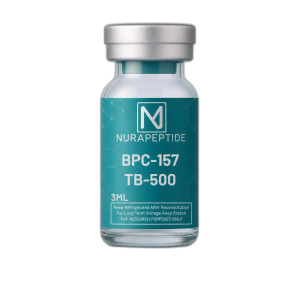 Nura Peptide BPC-157 / TB-500 Blend Research Nura Peptide BPC-157 and TB-500 tissue recovery blended vial.