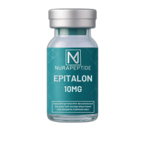 Nura peptide Epitalon research and development peptide vial.