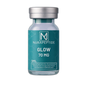 Nura Peptide GLOW Formulation Research Nura Peptide GLOW specialized synergistic wellness research vial.