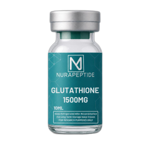 Nura Peptide Glutathione high purity antioxidant research vial.