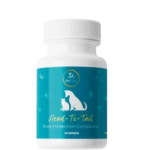 Search compound for pets advanced BPC-157 acetylated and aminated capsule formulation. PetTides Head to Tail Body Protection Compound capsules for all dog sizes