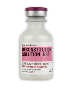 American Peptides Reconstitution Solution 30ml bottle for laboratory peptide mixing analysis.